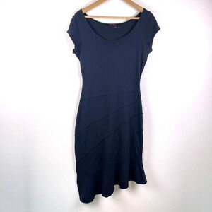 Fresh Produce Sunburst Dress Black Asymetrical Luna Casual Goth Women's Small